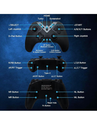 Controlador Inalámbrico LINGSEE con Joystick y Giroscopio