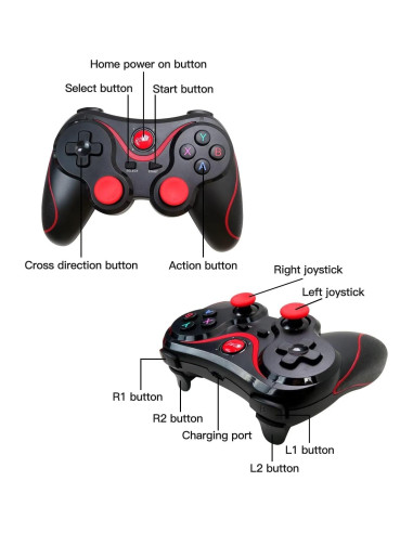 Controlador Inalámbrico Bluetooth Hevituwhe para PC y Android