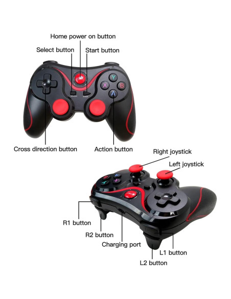 Controlador Inalámbrico Bluetooth Hevituwhe para PC y Android Controlador Inalámbrico Bluetooth Hevituwhe para PC y Android