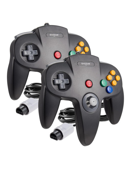 Paquete de 2 Controladores iNNEXT para 64 - Joystick 3D Negro Paquete de 2 Controladores iNNEXT para 64 - Joystick 3D Negro