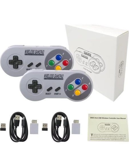 Controlador Inalámbrico Retro 2.4G USonline911 para SNES Mini Controlador Inalámbrico Retro 2.4G USonline911 para SNES Mini