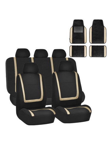 Funda de Asiento Universal FH Group Beige con Alfombrillas