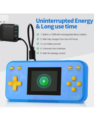 Consola de Juego Portátil YOROSY 240 Juegos LCD 3" Azul