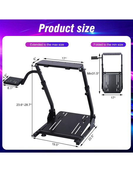 Soporte de Volante CXRCY Ajustable para Logitech G920 G29 G27 Soporte de Volante CXRCY Ajustable para Logitech G920 G29 G27