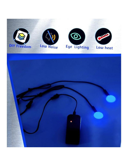 Luces Oculares Electroluminiscentes Ourbest para Cosplay Azul S Luces Oculares Electroluminiscentes Ourbest para Cosplay Azul S