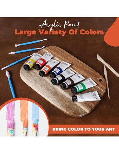 Kit de Cerámica Wonks 30 Piezas con Pintura Acrílica