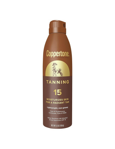 Spray bronceador Coppertone SPF 15 155.9 g resistente al agua