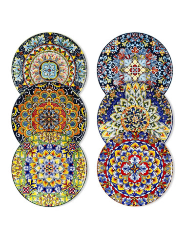 Juego de Platos Vancasso 6 Piezas 21.5 cm Cerámica Bohemio