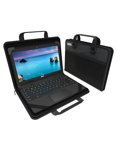 Funda Dura UZBL para Chromebook 11-11.6" con Correa y Bolsa
