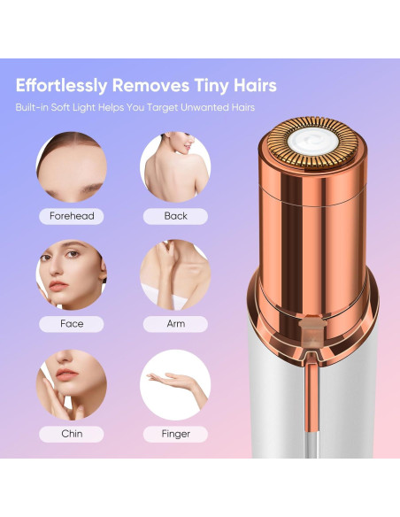Removedor de Vello Facial Shuangtong Recargable USB con LED Removedor de Vello Facial Shuangtong Recargable USB con LED