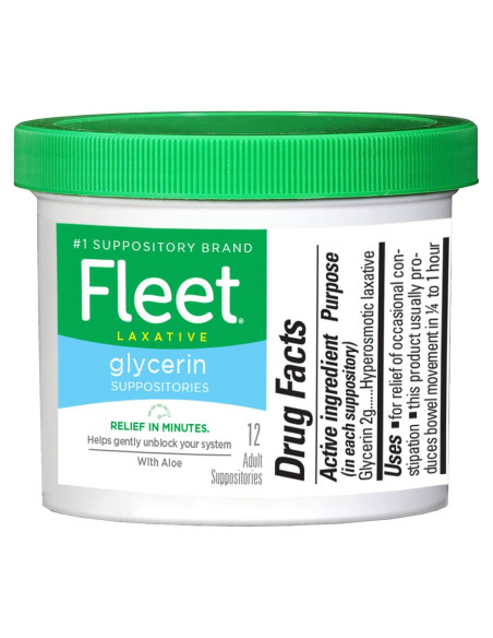Supositorios de Glicerina Laxante Fleet para Estreñimiento - 12 Unidades Supositorios de Glicerina Laxante Fleet para Estreñimiento - 12 Unidades