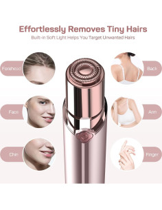 Eliminador de Vello Facial Gurelax Eléctrico Rosa 2 Cabezas 2