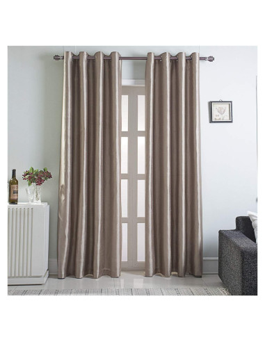 Cortinas Blackout GYROHOME 2 Paneles 132x244 cm Marrón