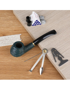 Pipa de Tabaco Sivaopa de Madera de Pera Azul con Accesorios 2