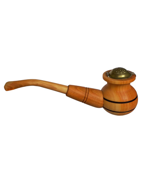 Pipa de Tabaco Ulleo de Madera de Cereza Hecha a Mano 17 cm Pipa de Tabaco Ulleo de Madera de Cereza Hecha a Mano 17 cm