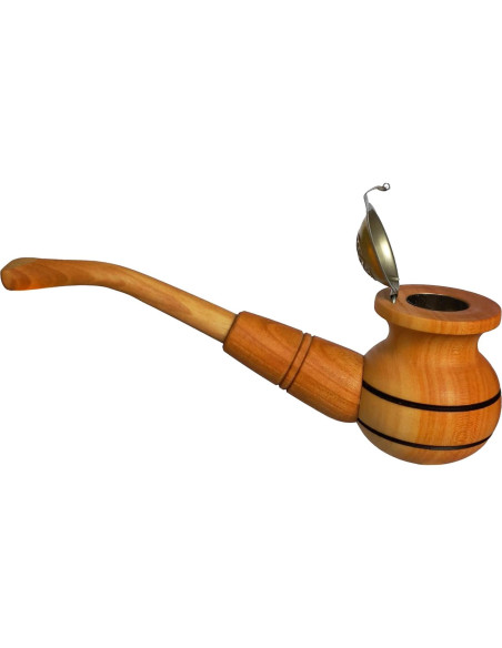 Pipa de Tabaco Ulleo de Madera de Cereza Hecha a Mano 17 cm Pipa de Tabaco Ulleo de Madera de Cereza Hecha a Mano 17 cm