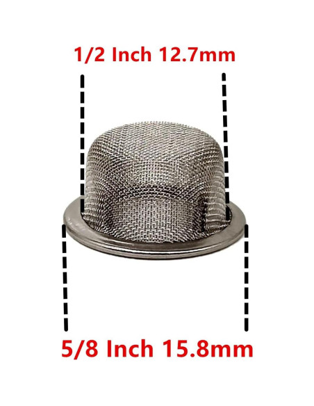 60 Pantallas de Acero Inoxidable 1.27 cm XHXMDL con Caja 60 Pantallas de Acero Inoxidable 1.27 cm XHXMDL con Caja