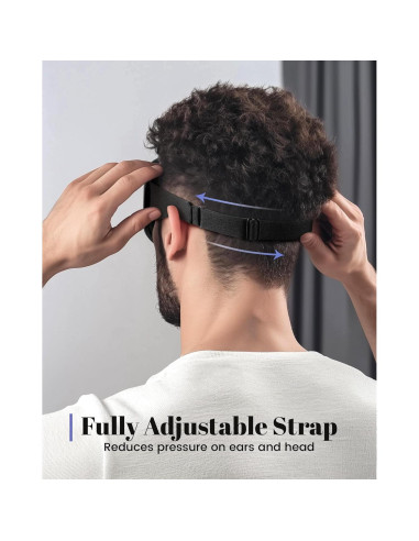 Máscara de Sueño WAOAW 3D Ajustable para Dormir y Viajar