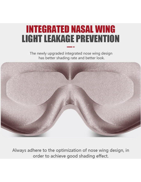 Máscara para dormir 3D FengXinZi rosa ajustable y cómoda Máscara para dormir 3D FengXinZi rosa ajustable y cómoda