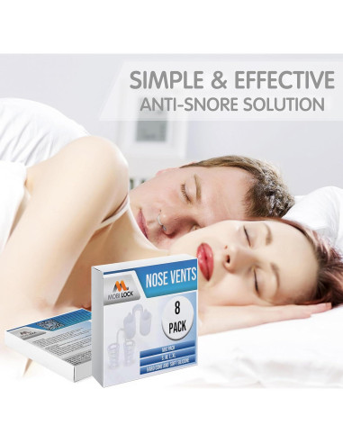 Dilator Nasal Anti-Ronquidos Mobi Lock - Paquete de 8 Tamaños