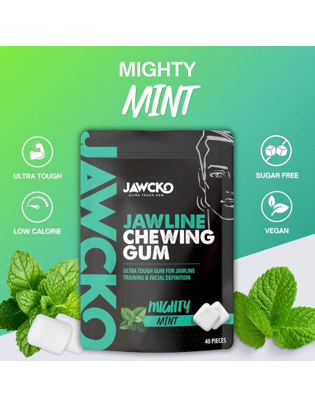 Chicle Ultra Resistente JAWCKO | Menta Poderosa | 40 Piezas Chicle Ultra Resistente JAWCKO | Menta Poderosa | 40 Piezas
