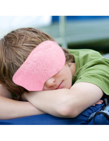 Máscara de Ojos de Felpa 3 Pcs Antifaz Suave para Dormir