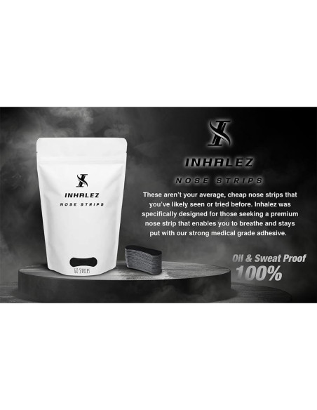 Tiras Nasales INHALEZ 60CT para Mejorar Respiración Tiras Nasales INHALEZ 60CT para Mejorar Respiración