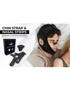 Correa de Barbilla ATHLETICZZZ Antironquido y Tiras Nasales 2