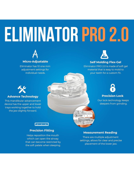 Protector Dental Nocturno Eliminador Pro 2.0 - 2 Piezas Ajustables Protector Dental Nocturno Eliminador Pro 2.0 - 2 Piezas Ajustables
