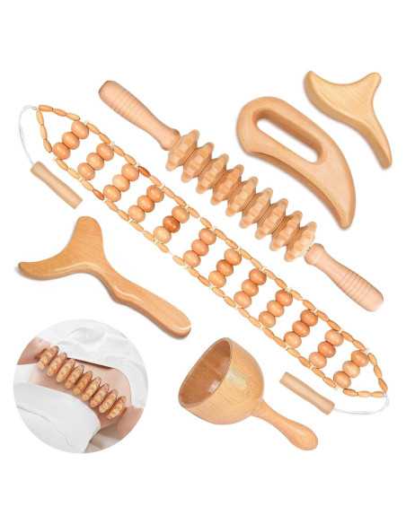 Kit de Maderoterapia 12 en 1 JUANWAN para Masaje Terapéutico Kit de Maderoterapia 12 en 1 JUANWAN para Masaje Terapéutico