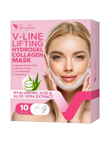 Máscara V Line FairyFace 10 unidades colágeno y aloe vera