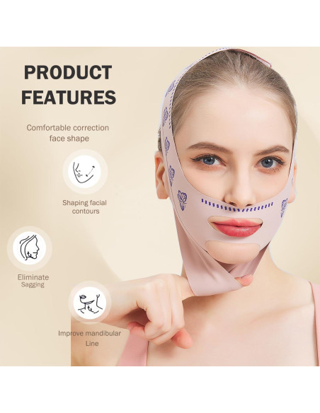 Correa Ajustable MASIKA para Barbilla - Modelador Facial V-Line Correa Ajustable MASIKA para Barbilla - Modelador Facial V-Line