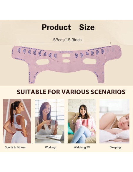 Correa Ajustable MASIKA para Barbilla - Modelador Facial V-Line Correa Ajustable MASIKA para Barbilla - Modelador Facial V-Line