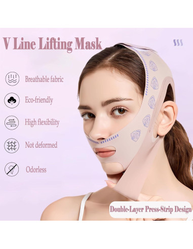 Mascarilla Facial Reutilizable Ljiarui Rosa Antideslizante