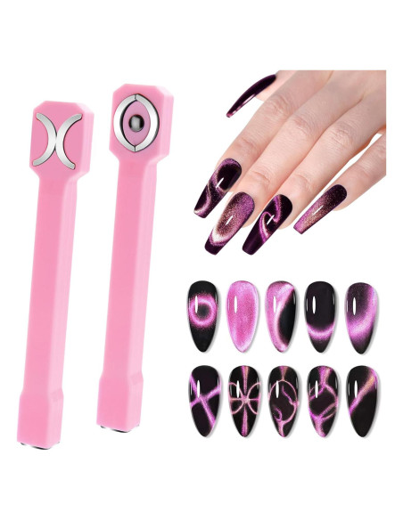 Imán de Ojo de Gato Honey Joy para Uñas Rosa 3 en 1 Imán de Ojo de Gato Honey Joy para Uñas Rosa 3 en 1