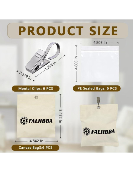 Paquete de 6 Pesas para Cortinas de Exterior FALHBBA 765g Paquete de 6 Pesas para Cortinas de Exterior FALHBBA 765g