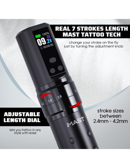 Mast Fold2 Pro Máquina de Tatuaje Inalámbrica 7 Golpes Mast Fold2 Pro Máquina de Tatuaje Inalámbrica 7 Golpes