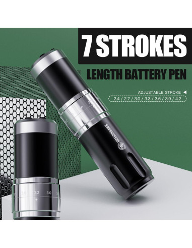 Kit de Tatuaje Inalámbrico Dragonhawk con 2 Baterías y Agujas