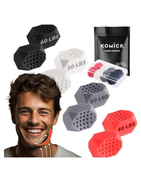 Ejercitador de Mandíbula Komick - 4 Resistencias Faciales Ejercitador de Mandíbula Komick - 4 Resistencias Faciales