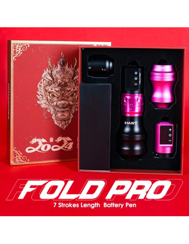 Máquina de Tatuaje Mast Fold Pro Sin Cable Rosa