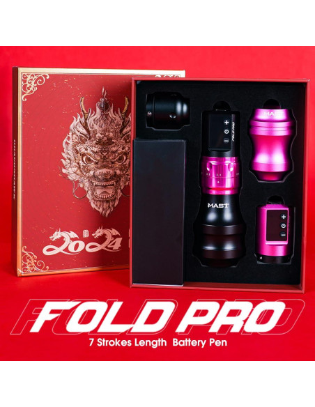 Máquina de Tatuaje Mast Fold Pro Sin Cable Rosa Máquina de Tatuaje Mast Fold Pro Sin Cable Rosa
