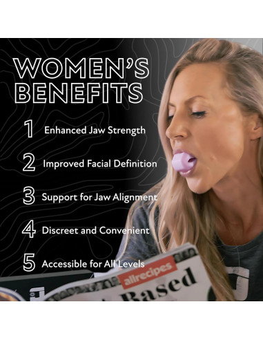 JawzrPro Ejercitador de Mandíbula Damas 2 Tonificador Facial
