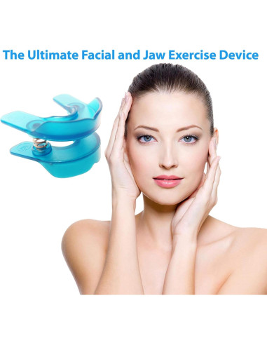 Ejercitador de Mandíbula JawFlex para Tonificar Facial - Azul