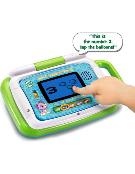 LeapFrog LeapTop Touch 2-en-1 Verde - Laptop y Tableta Infantil LeapFrog LeapTop Touch 2-en-1 Verde - Laptop y Tableta Infantil