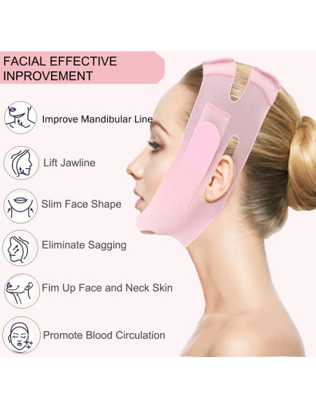 Faja de Silicona MASIKA para Levantar Barbilla Rosa Faja de Silicona MASIKA para Levantar Barbilla Rosa