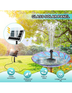Bomba de Fuente Solar SZMP para Baño de Aves 3m Cable 2
