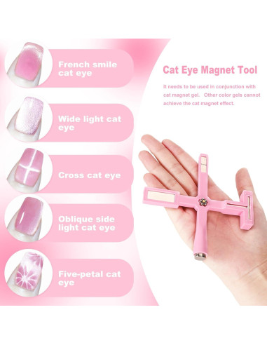 Herramienta Magnética para Uñas 5 en 1 NQEUEPN Rosa