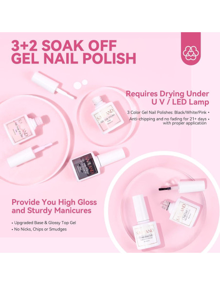 Kit de Uñas Acrílicas SAVILAND 92 Piezas para Principiantes Kit de Uñas Acrílicas SAVILAND 92 Piezas para Principiantes