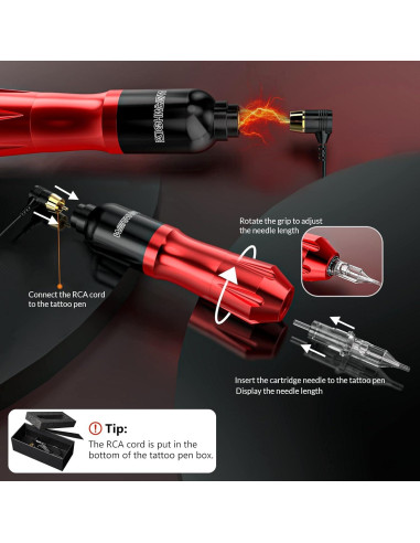 Kit de Tatuaje Wormhole WTK079 con 20 Agujas y 10 Tintas