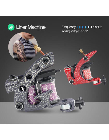 Kit Completo de Tatuaje Solong 4 Máquinas Pro 54 Tintas Kit Completo de Tatuaje Solong 4 Máquinas Pro 54 Tintas